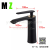 Alloy Black Built-In Flat Single Hole Hot And Cold Water Faucet Titanium Handle/Weighted Copper Sole/Idling Valve Core