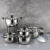 Pot Set Set Stainless Steel Single Double Bottom Set Pot Set Non-State Gift Color 10 PCs Set Multi-Functional Dual-Sided Stockpot