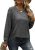 2022 European and American Foreign Trade Cross-Border Women's Clothing Amazon Hot Double-Layer round Neck Fastener Decoration Long Sleeve Sweater T-shirt