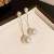 Sterling Silver Needle Korean Style Temperament Long Pearl Earrings Simple Fashion Sweet Personality Tassel Earrings