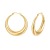 Laziness Retro High-Grade European and American Niche Minimalist Oval Ring Ring Gold-Plated Silver Non-Fading Earrings