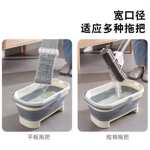 mop folding bucket plastic mop bucket handle water storage mop household one mop free hand wash