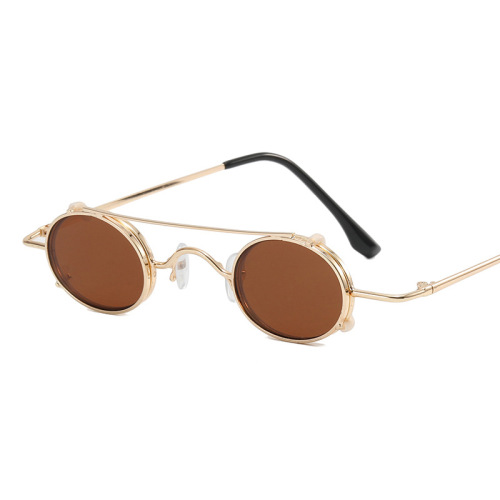retro round prince glasses street shot cross-border sunglasses men‘s new punk metal small frame sunglasses wholesale
