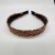 Black and White Lines Woven Knotted Hair Hoop European and American Fashionable Ethnic Style Two-Color Rattan Female