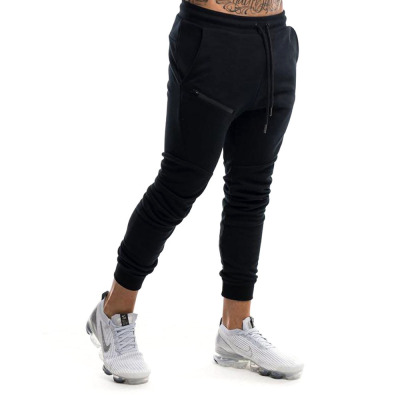 Foreign Trade Sports Trousers Men's Casual Tappered Drawstring Tights Foreign Trade Running Fitness Pants Export