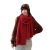 Red Knitted Scarf Solid Color Advanced Casual Fashion All-Matching Dual-Use Shawl Autumn and Winter Thick Warm Scarf Korean Style