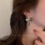 Elegant Black Bow Crystal Long Earrings 2022 New Special-Interest Design Earrings High-Grade Light Luxury Earrings