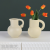 Modern Ceramic Milk Handle Vase Milk Pot-Shaped Flower Device B & B Model Room Decoration Ornaments