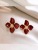Oil Necklace Flower Stud Earrings Sterling Silver Needle Fashionable Temperamental All-Match High-Grade Earrings