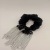 Elegant French Simplicity Metal Tassel Chain Large Intestine Ring Hair Ring Head Rope Online Influencer Refined Rubber Band for Women Hair Rope
