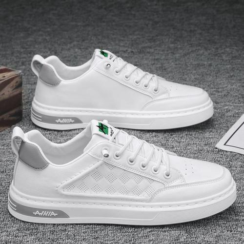 four seasons new shoes men‘s fashionable shoes all-match men‘s slip-on white shoes korean style breathable soft bottom casual board shoes