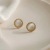 Sterling Silver Needle New Simple Opal Stone Ear Studs Light Luxury Design Zircon High Sense Simple Wild Earrings