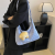 INS Style Large  Bag Female College Student Class Messenger Bag Shopping Bag Autumn Mori Style Commuting Dumpling Bag