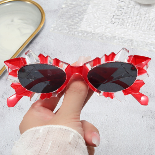 new european and american irregular trimming party sunglasses women‘s trendy funny sunglasses fashion cat eye sunglasses