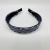 Black and White Lines Woven Knotted Hair Hoop European and American Fashionable Ethnic Style Two-Color Rattan Female