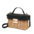 Straw Bag New Girls Woven Bag Japanese Style Simple One Shoulder Crossbody Square Bag Portable Rattan Straw Bag Factory Supply