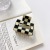 European and American Black and White Checkerboard Square Acrylic Jaw Clip Women's Plaid Back Head Updo Shark Clip