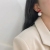 2022 Autumn and Winter New Bow Fur Ball 925 Silver Pin Earrings Korean Fashion Simple Temperamental All-Match Earrings Fashion