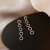 Personalized Circle Diamond-Embedded Long Earrings Sterling Silver Needle Temperamental Minority High-Grade Earrings