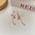 Opal Tulip Pearl Tassel Earrings Sterling Silver Needle New Fashion Simple Graceful Earrings