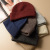 Couple's Thick Men's and Women's Solid Color Wool Flanging Knitted round Cap Woolen Cap Autumn and Winter Warm