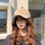 Korean Style Baseball Cap Women's Black Twill Gold Silk Hat Autumn and Winter Warm Lady's Hat Fashion Sun-Proof Peaked Cap