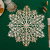 Gilding PVC Placemat Christmas Decoration Western-Style Placemat PVC Christmas Snowflake Table Mat Western Restaurant Japanese Coaster Dining Table Cushion