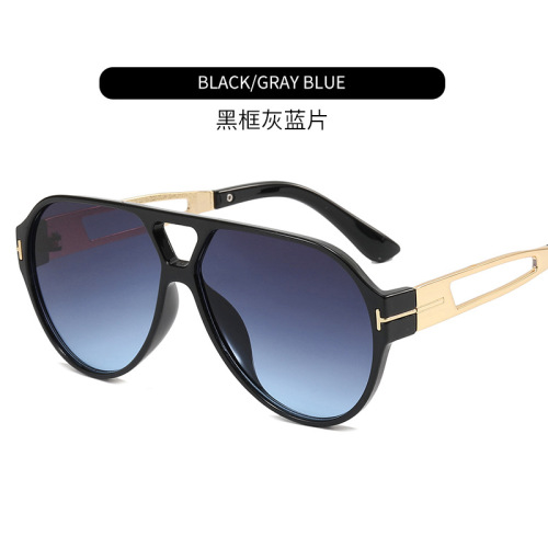 New Cross-Border T Shape Sunglasses European and American Fashion Men‘s and Women‘s Double Beam Sun Glasses Personality Toad Sunglasses Men‘s and Women‘s