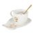 Coffee Cup Set Good-looking Cup British Afternoon Tea Cup and Saucer High-End Ear Hanging Coffee Set Household