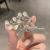 2022 New Fashion Deer Brooch Simple Temperament Suit Pin Fixed Clothes Safety Pin Cat's Eye Rhinestone Corsage