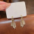 Silver Needle Zircon Wheat Earrings for Women Ins Trendy Light Luxury Minority High-Grade Design Sense Earrings Earrings