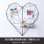 Creative Nordic Ins Wrought Iron Grid Photo Wall Heart Shape Shelf Home Wall Decorations Props