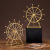 European-Style Iron Metal Rotating Ferris Wheel Decoration Office Desktop Living Room Wine Cabinet TV Cabinet Decorations Decoration