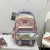 Schoolbag Female Ins Preppy Style Cute Korean Style 2022 New Western Style Contrast Color High School Primary School 