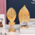 Simple Modern Light Luxury Golden Leaf Crystal Ball Decoration Study Model Room Desktop Metal Decorations