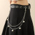 and American Women's Pants Chain Creative Geometric Metal Mushroom Resin Cow Double-Layer Waist Chain Female Accessories