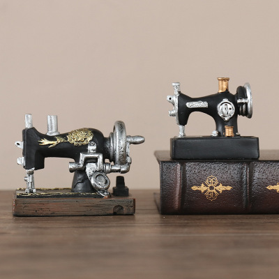 European-Style Creative Resin Sewing Machine Decoration Decoration Home Decoration Resin Craft Gift Office Decoration