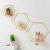Wholesale Simple Iron Hexagonal Storage Rack Home Living Room Wall Decoration Wall Hanging Storage Organize the Shelves