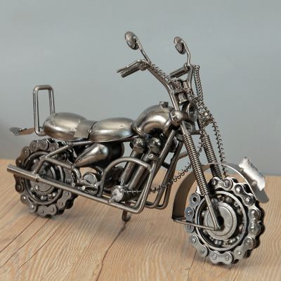 Direct Selling Iron Large Motorcycle Model Ornaments Office Restaurant Desktop Indoor Home Decorations