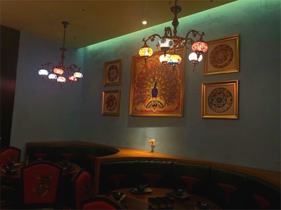 European-Style Living Room Retro Handmade Coffee Shop Featured Restaurant Booth KTV Hotel Glaze Turkish Chandelier