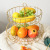 Cross-Border Nordic Iron Fruit Basket Household Snack Fruit Plate Fruit Basket Decoration Ins Style Double Deck Pallet