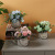 Factory Wholesale Ceramic Basin Silk Flower and Emulational Flower Potted Home Decorations Living Room Office Desktop Fake Flower Ornaments
