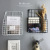 Factory Direct Sales Iron Grid Newspaper Storage Rack Kitchen Punch-Free Storage Rack Wall-Mounted Bathroom Rack Rack