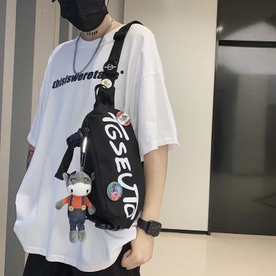 Chest Bag Men's Ins Fashionable Sports Student Shoulder Bag Casual All-Match Boys Waist Bag Fashion Pouch Female 