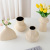Wholesale Ins Affordable Luxury Style Geometric Ceramic Vase Creative Living Room Home Desktop Decorative Flower Pot Dried Flower and Flowerpot