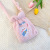 Cartoon Plush Embroidery Hot Water Bag Double Layer Water Injection Hot Water Bottle Removable and Washable Hot Compress Water Filling Hot Water Bag Heating Pad
