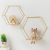 Wholesale Simple Iron Hexagonal Storage Rack Home Living Room Wall Decoration Wall Hanging Storage Organize the Shelves