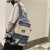 Cross-Border Trendy Stitching Large Capacity Student Backpack Winter New Fashion Korean Style Junior and Middle School 