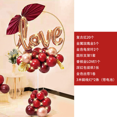 Amazon Hot Selling Love Balloon Road Lead Wedding Party Layout Set Welcome Upright Column Support Floating Scene