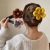 Winter Plush Flower Barrettes Female Back Head Updo Hair Claw High Sense Single Line Clip Duckbill Shark Clip Headdress